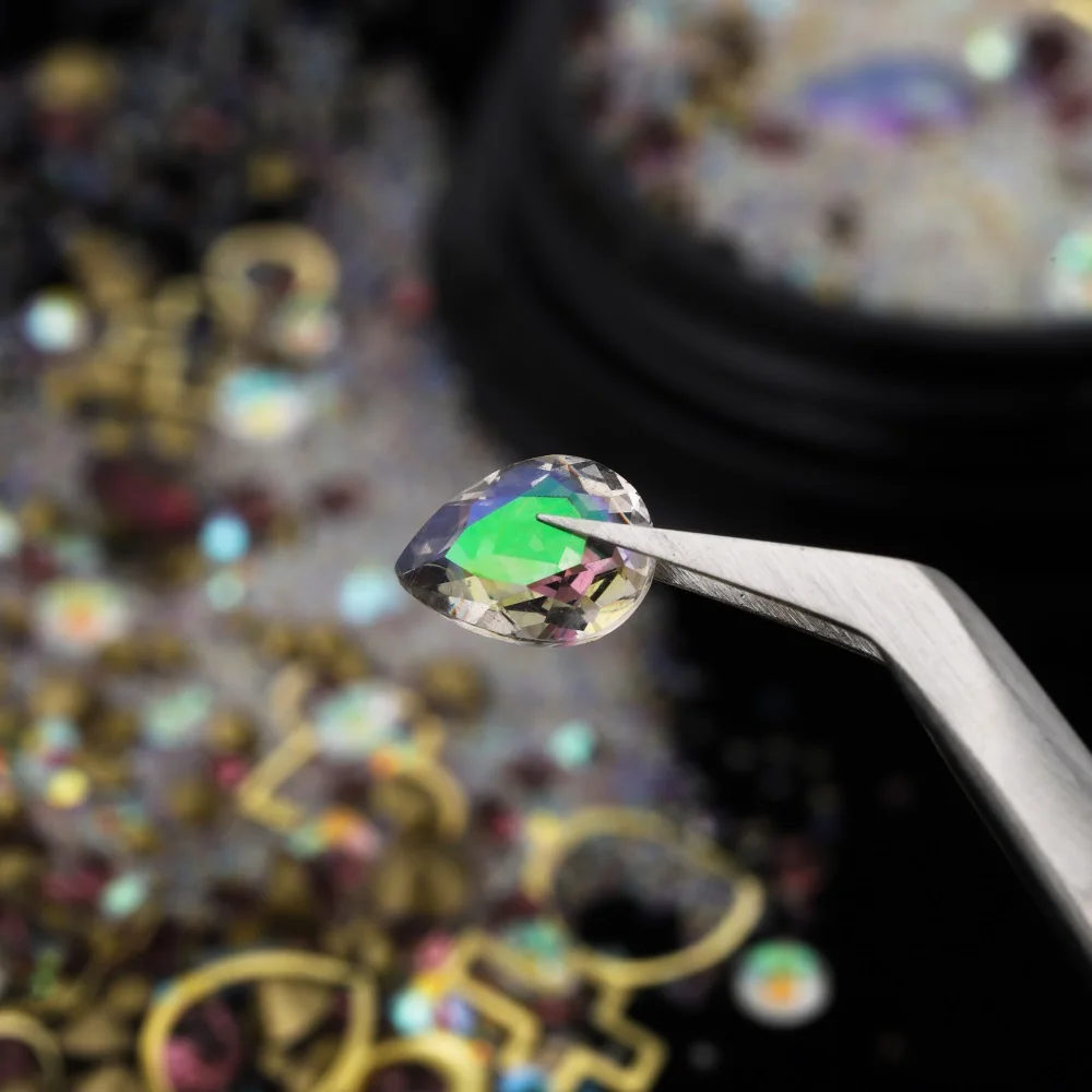 1 коробка для наполнителя ногтей смешанные флэш микро-просверленные разбитые