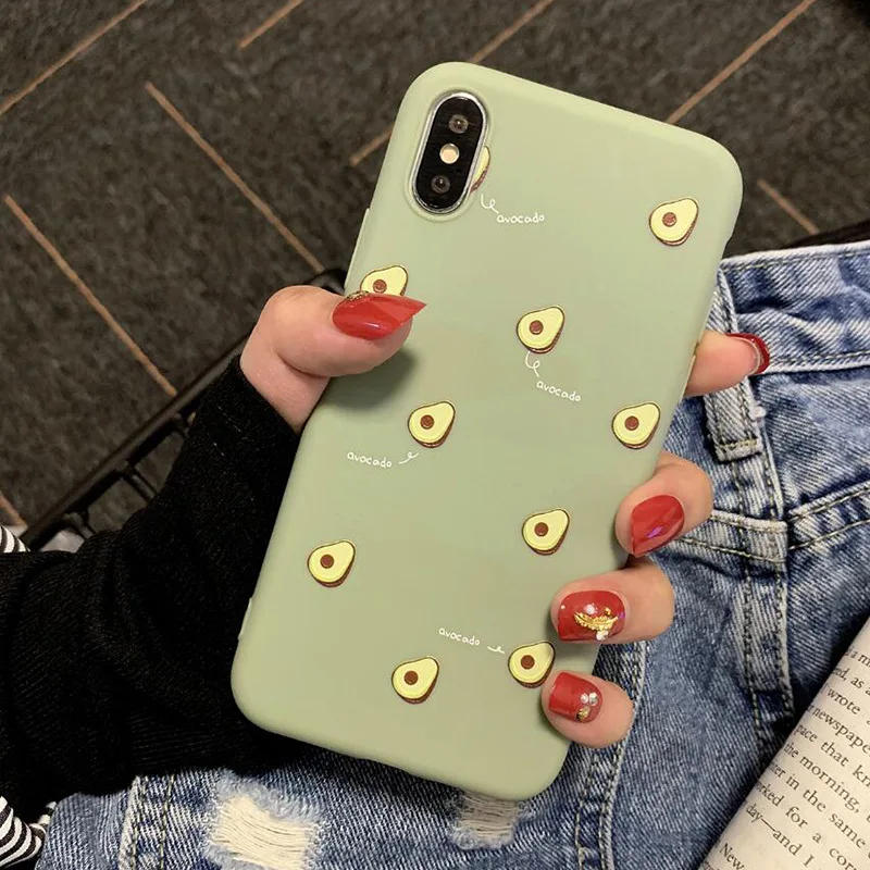 Силиконовый чехол для телефона Matcha с авокадо iPhone 11 Pro XR X XS Max 7 8 6 6s Plus мягкий