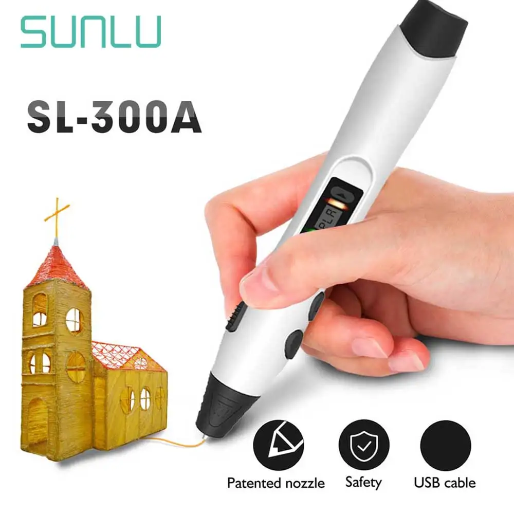 SUNLU 3D ручка оригинальная DIY печать Ручка PLA ABS PCL нить креативная игрушка подарок