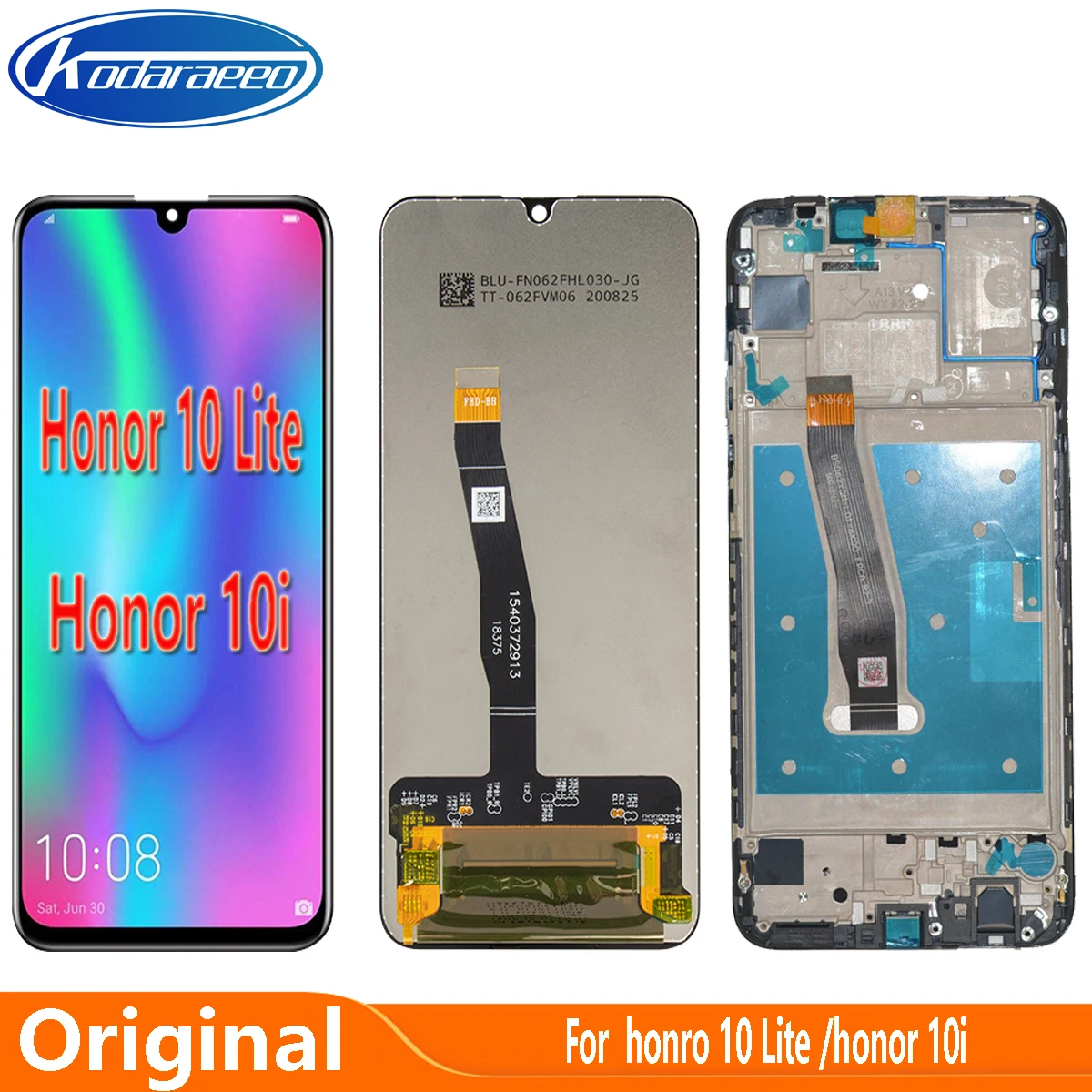 Оригинальный экран для Huawei Honor 10 Lite HRY-LX2 ЖК-дисплей сенсорный дигитайзер с рамкой