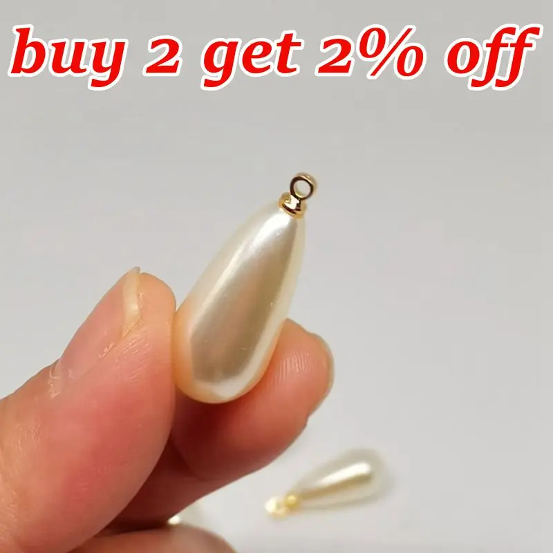 10 шт./лот подвески из золотого жемчуга в форме капли воды Плавающие Подвески для