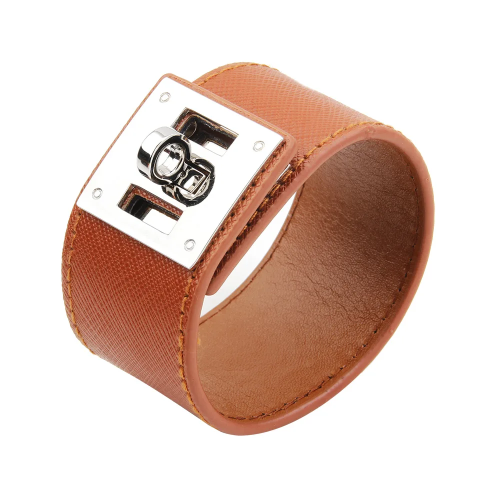 Индивидуальный широкий кожаный браслет Джокер для мужчин и женщин винтажный