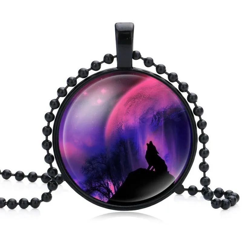 Новинка Nymph ожерелье с волком Anf вороном полная луна стеклянные ювелирные изделия