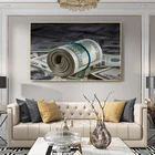 Плакат на холсте с изображением купюр и денежных купюр, вдохновляющий плакат, HD печать, Настенная картина, роспись, гостиная, домашний декор, 100 долларов