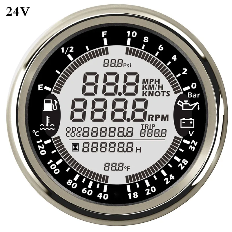 Автомобильный лодочный GPS Спидометр 85 мм одометр для грузовика лодки цифровой