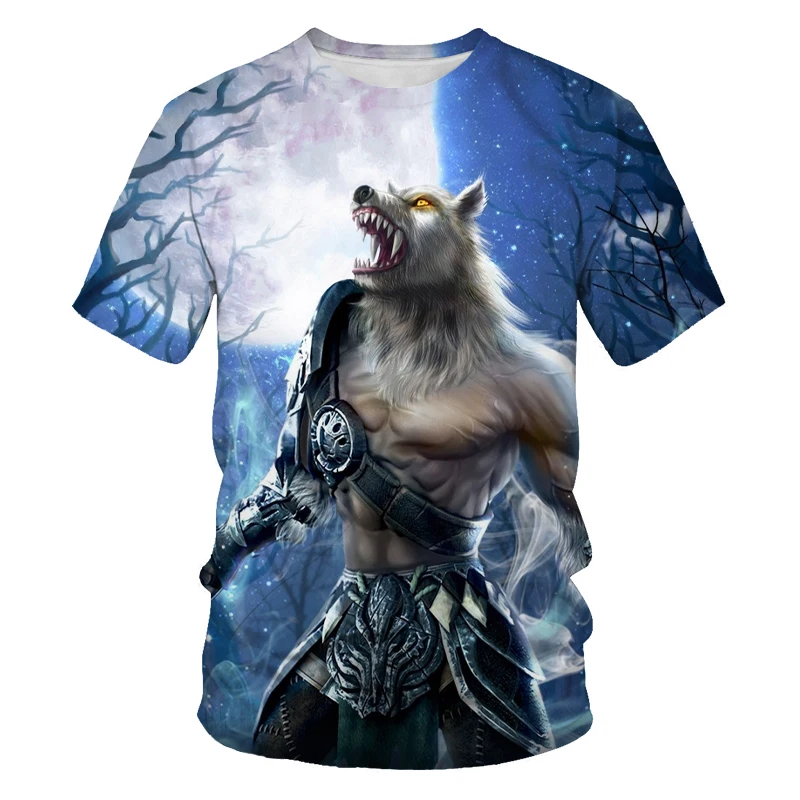 

Summer casual loose oversized T-shirt men's 3DT shirt comfortable, breathable and non-fading movie series theme