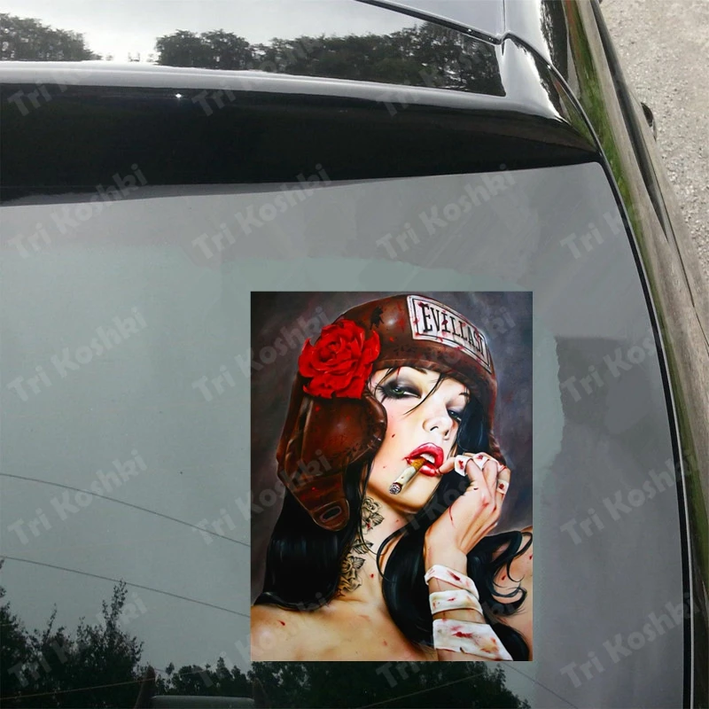 KCS106 ужас in the Night роковой девочек Автомобильная наклейка из ПВХ цветные