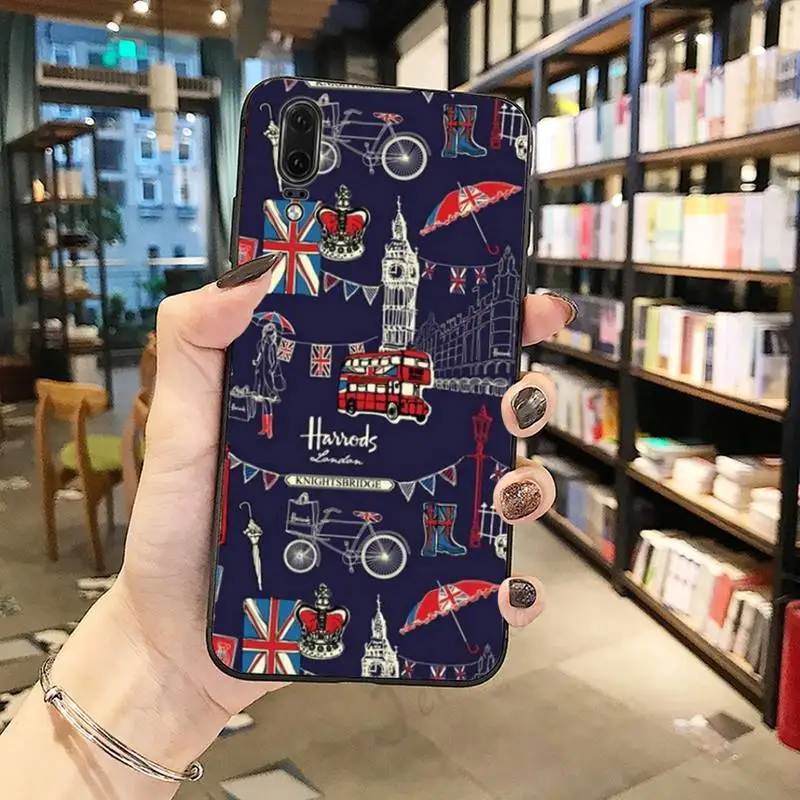 

London Big Ben Flag Phone Case For Huawei honor Mate P 10 20 30 40 Pro 10i 9 10 20 8 x Lite