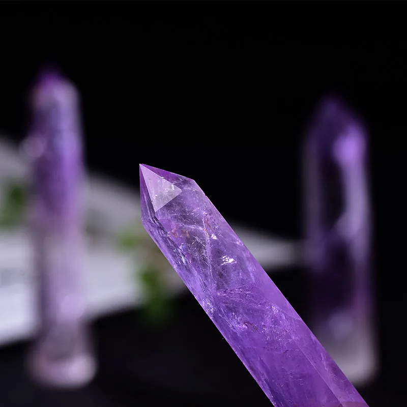 1PC Natural Amethyst Point Crystal Healing Energy stone Quartz Home Decor Reiki Polished Crafts 50-80mm DIY Gifi | Дом и сад