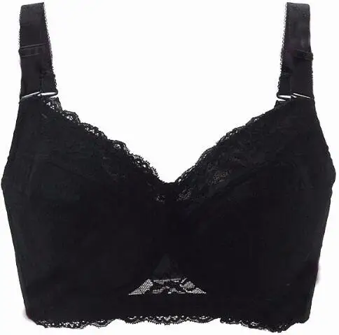 Женский бюстгальтер с глубоким v-образным вырезом на косточках без косточек регулируемый бюстгальтер нижнее белье 34 36 38 40 42 44 46 48 B C D E F G H - Цвет: Черный