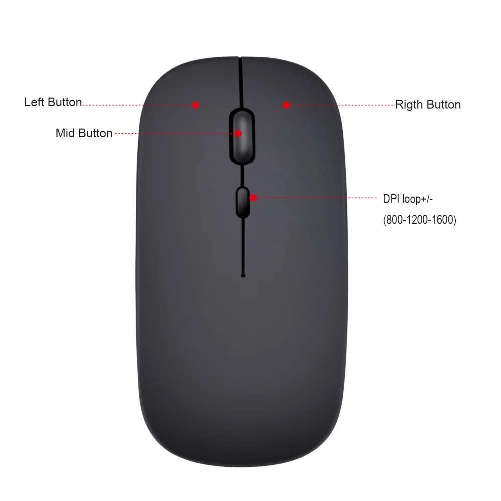 HXSJ новая Бесшумная ультратонкая Bluetooth беспроводная мышь 2 4 ГГц Двухрежимная