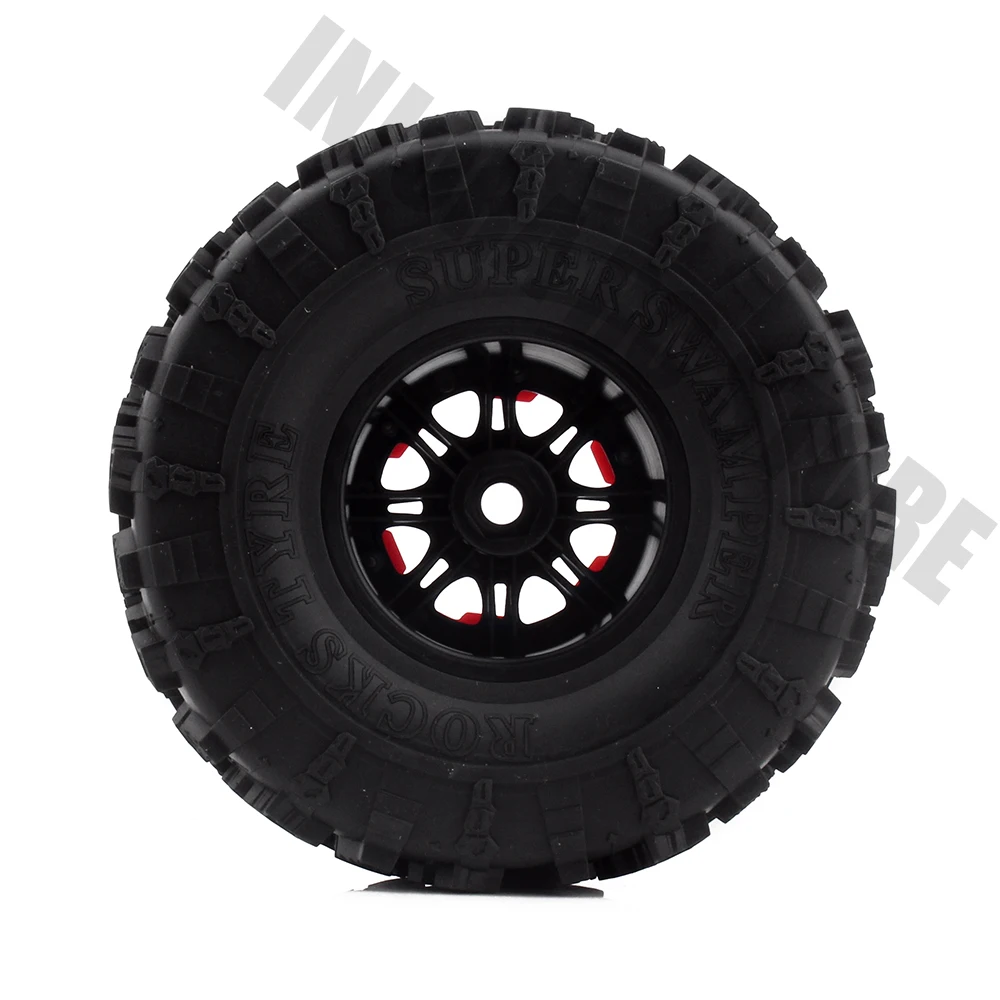 4 шт. 1/10 RC Rock Crawler 2 дюйма резиновые шины и пластиковые колесные диски для Axial SCX10 RR10