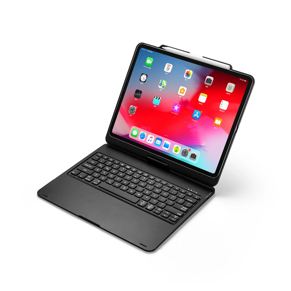 Для iPad Pro 11 дюймов 2020 чехол для планшета Bluetooth клавиатура с карандашом 360 ° поворот