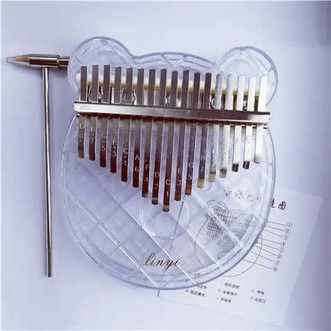

Transparent Thumb Piano Small Cute Portable Piano Acrylic Kalimba 17 Keys Instrumentos Musicales Profesional Instrument ED50GQ