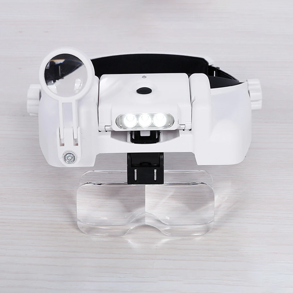 Многофункциональная Лупа светодиодный Ной повязкой Ремонтное увеличительное