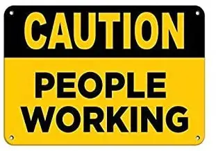 Индивидуальные металлические знаки предупреждение людей Рабочий стиль 2 мужские