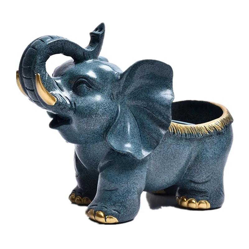 Статуэтка слона 21 5 см полимерная настольная декоративная поделка европейские