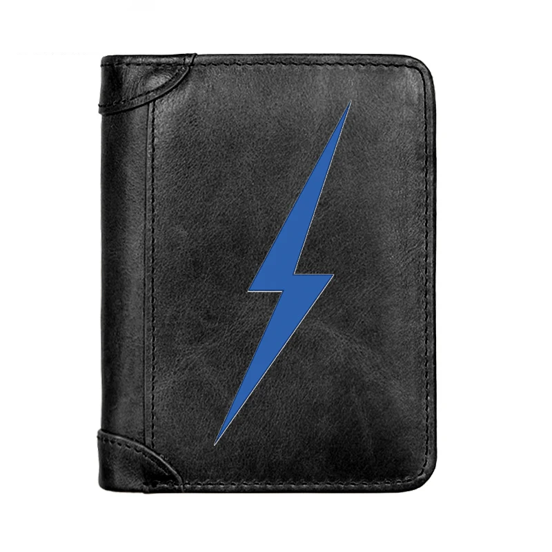 

Роскошный мужской кошелек из натуральной кожи классический синий флэш-дизайн карман тонкий держатель для карт мужские короткие кошельки п...