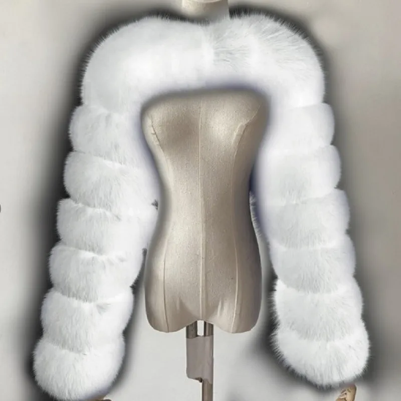 Женская шуба из натурального меха Роскошная Шуба высокого качества с рукавом