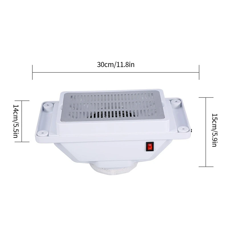 

Nail Dust Collector Suction Fan with1 Dust Collecting Bag Powerful Nail Art Salon Machine Manicure Tool Vacuum Cleaner Equipment