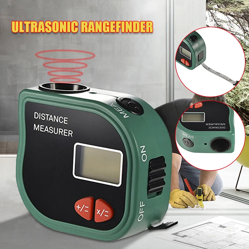 Ультразвуковой дальномер 40 кГц портативный с 1 м мягкой измерительной лентой 0 55 18
