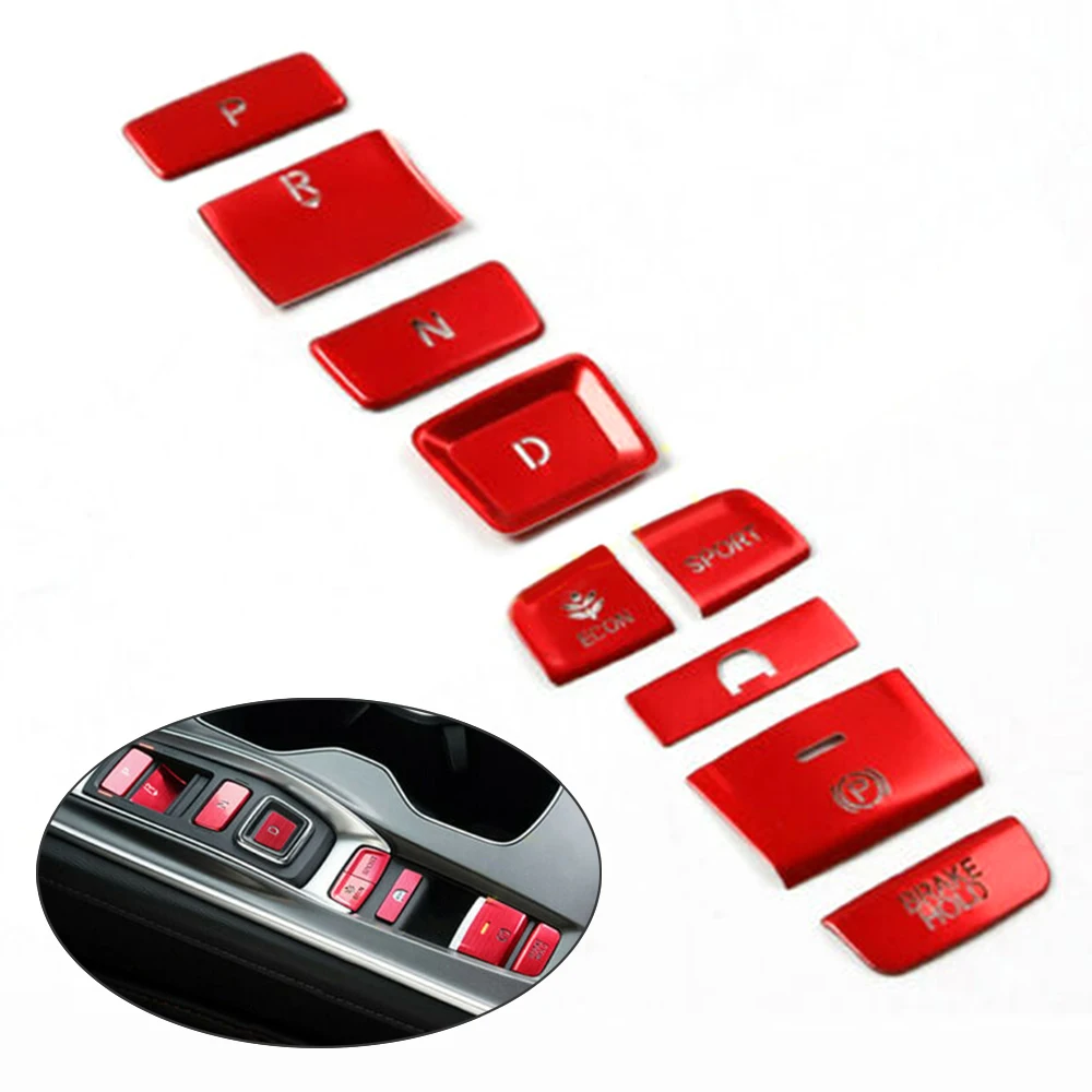 

Interior Panel Button Cover Gear Shift Box Red For Honda Accord 2018-2020
