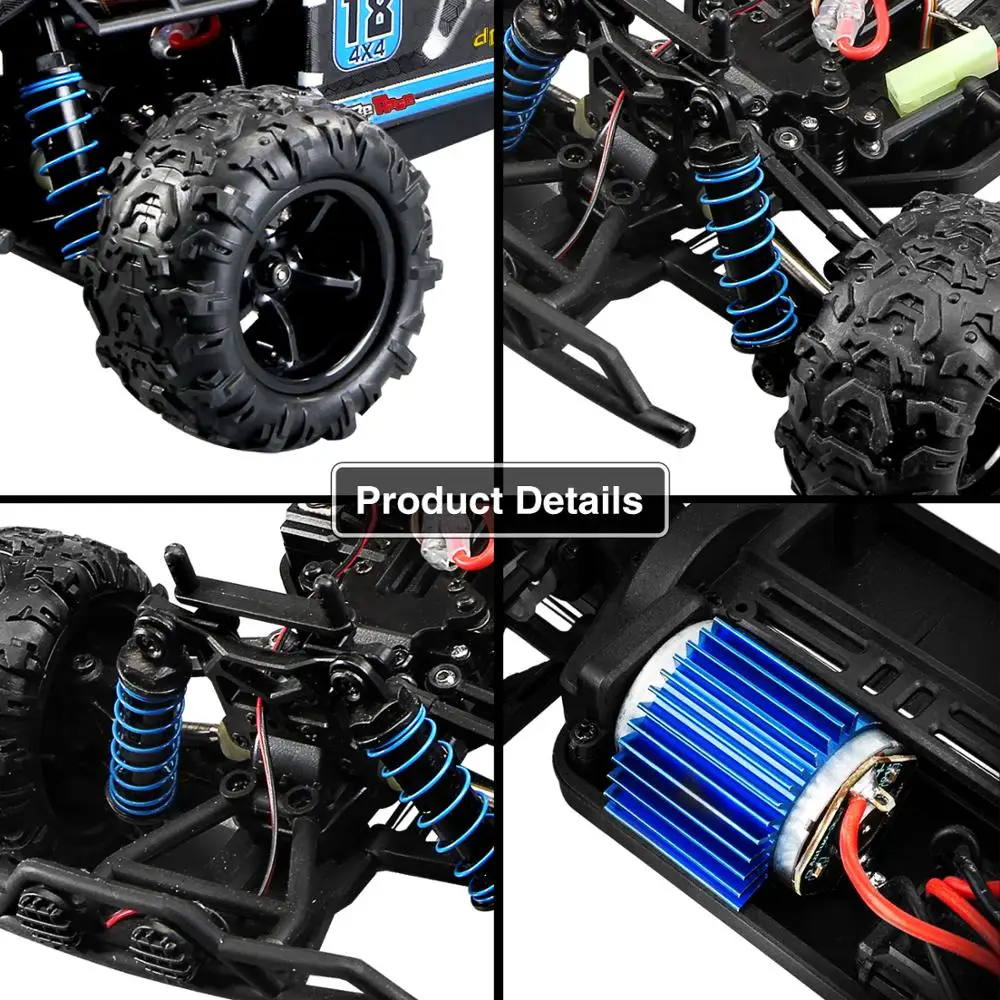 

1:18 RC Car Scale Remote Control Car 40+km/h High Speed Off Road Vehicle Toys RC Car for Kids and Adults