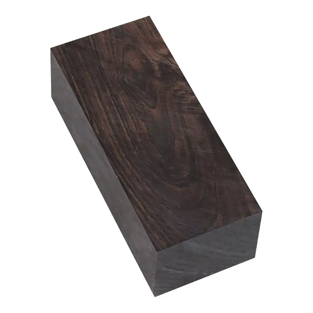 

4.72x1.57x1.96 inch Rare Block Ebony Lumber Material Blank Wood Carving for Music Instruments