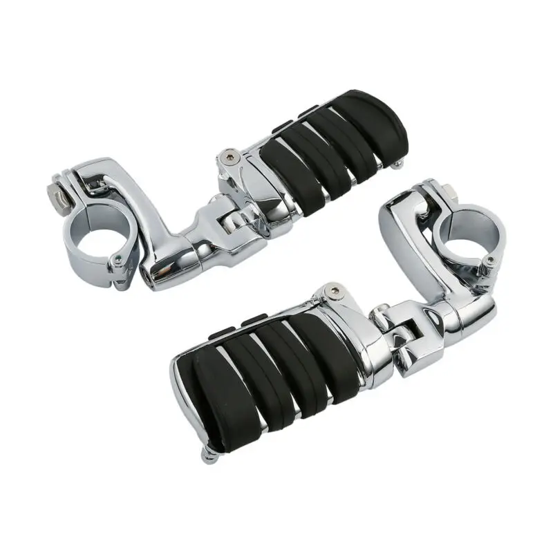 Motorcycle 1-1/4” Engine Guard Highway FootPeg Rests &amp Mounts For Harley Touring Honda Yamaha | Автомобили и мотоциклы