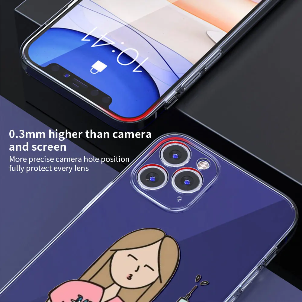 Чехол для Apple iPhone 13 Mini 12 11 Pro Max XR SE 2020 7 8 Plus X XS 6 6S мягкий прозрачный | Мобильные