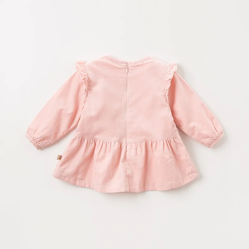 Детская футболка с рюшами длинным рукавом и цветочным принтом для девочек