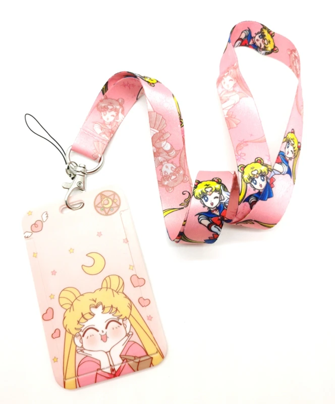 1 предмет в розницу для детей Сейлор Мун шейный ремешок карты автобус