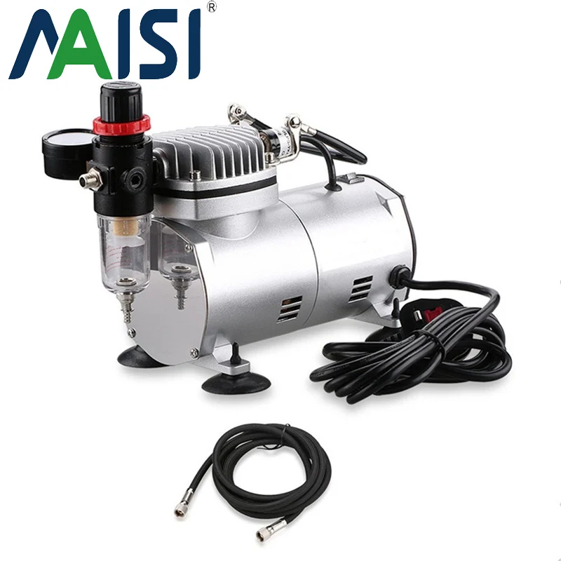 Маиси 220V AC 20-23L/мин 1/6HP Аэрограф компрессор воздуха щетки пистолет для Craftwork