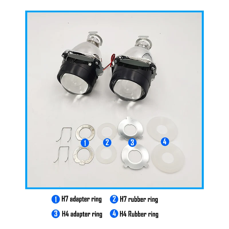 

Car Styling LED Running Lights Angel Eyes HID Bi xenon Projector Lenses for Headlights H4 H7 Car Retrofit Headlamp Lens