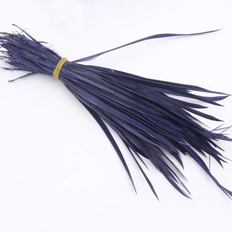 navy blue 50 шт./партия, гусиные перья красного цвета, выбор цветов, наращивание волос, тонкие перья индейки Марабу Гусь Биот, перья, поделки своими руками - Цвет: navy blue