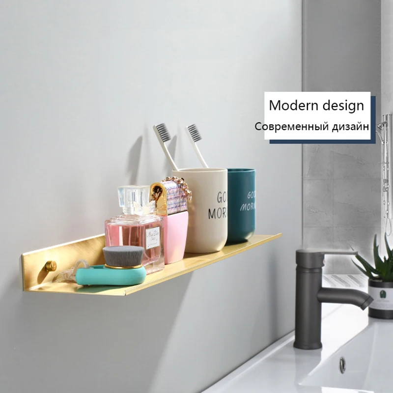 Аксессуары для ванной комнаты полка 30 Вт 40/50 см современный золото на кухню стену