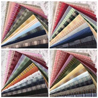 23x33cm 11piece polychromatic the cheapest japanese first dye washed fabric stitching dol diy fabric plaid cotton doll cloth