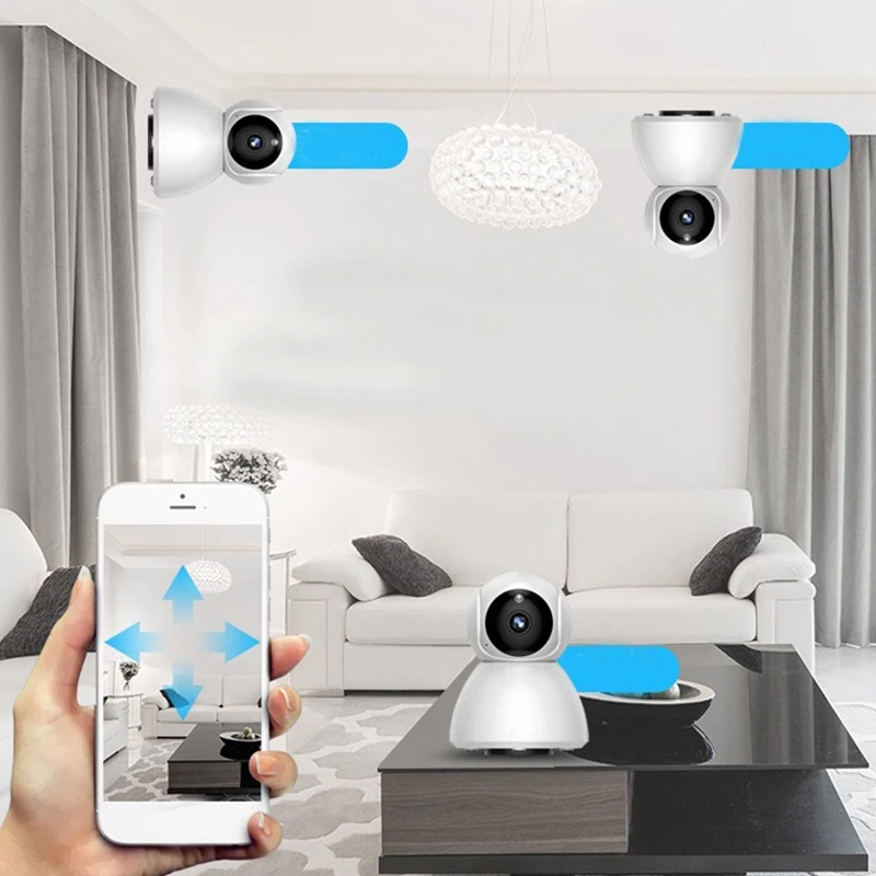 

V380 Little Snowman 360 Degree 1080P HD Panoramic Surveillance Wireless Camera Home WIFI Camera Probe(EU Plug)