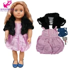 Одежда для куклы, 18 дюймов, 45 см, с колокольчиком на одно плечо, нижняя Экипировка, для новорожденных, пижама кукла, комплект одежды