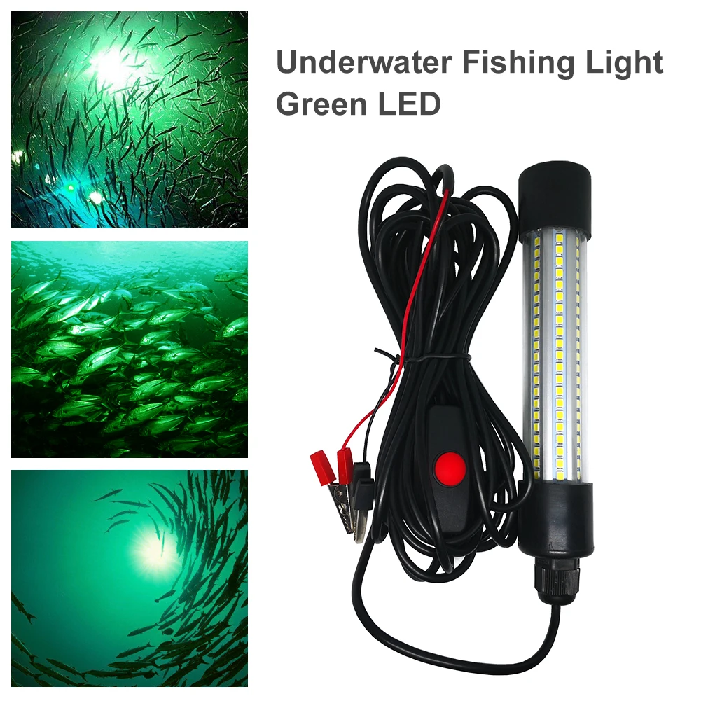 

1200LM LED Submersible Fishing Night Light Underwater Fish Lure Bait Finder Lamp
