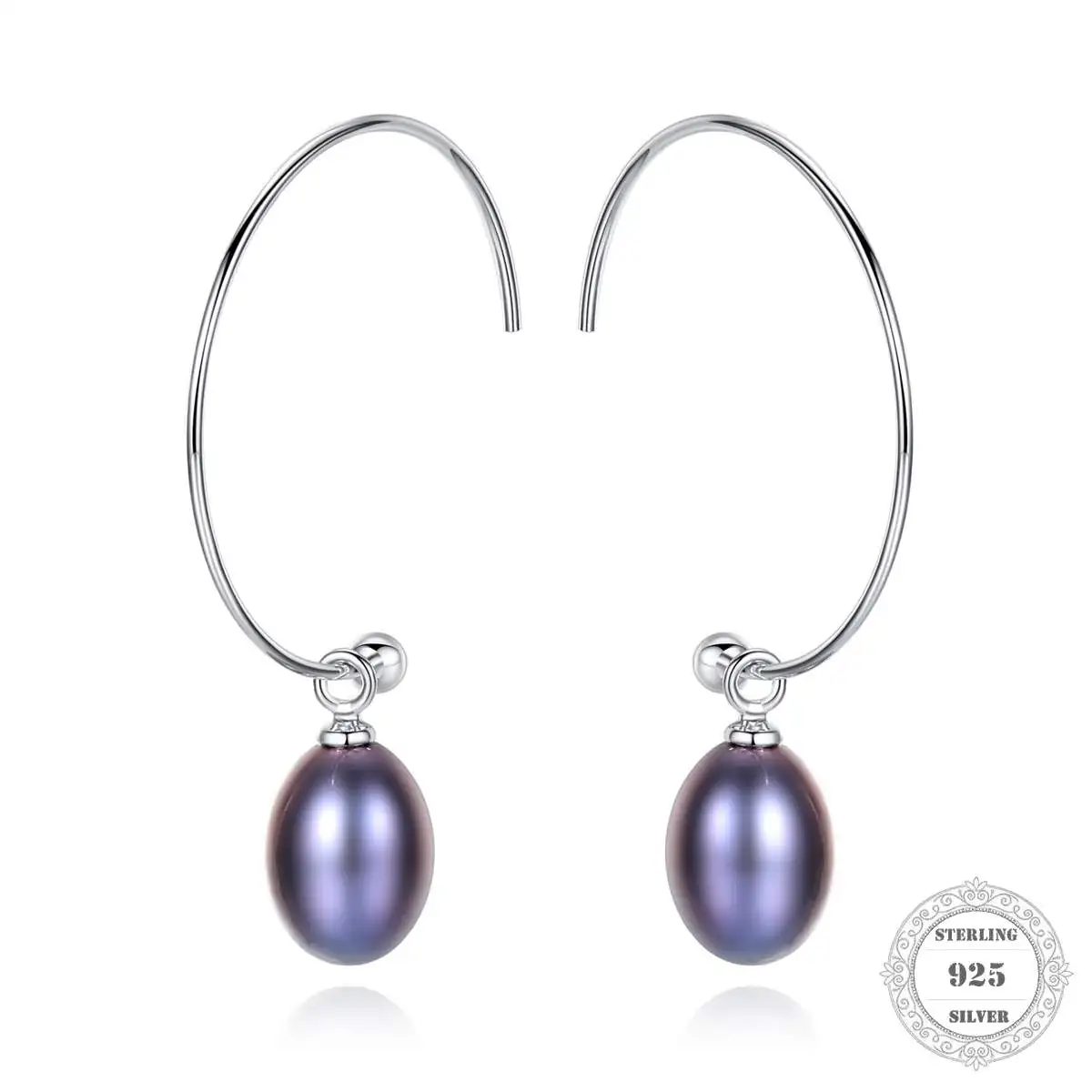 Полукруглые жемчужные серьги-кисточки мода новый 925 Стерлинговое Серебро Циркон