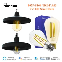 sonoff 7w e27 wireless wifi smart bulb lamp b02f st64 b02 f a60 led light for ewelink app automationwork with alexa google home