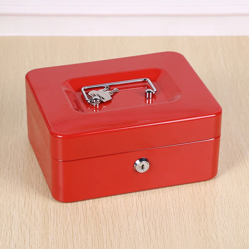 

Security Cash Box Metal Mini Money Organizer with Key Safe Locker Secret Storage Box for Jewelry Coins House Decoration Storage