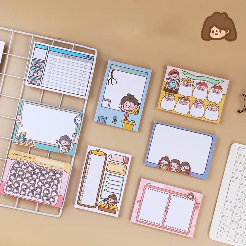 

The daily notes in GS Mu Zi are lovely and non-sticky notes and tear-off message notes