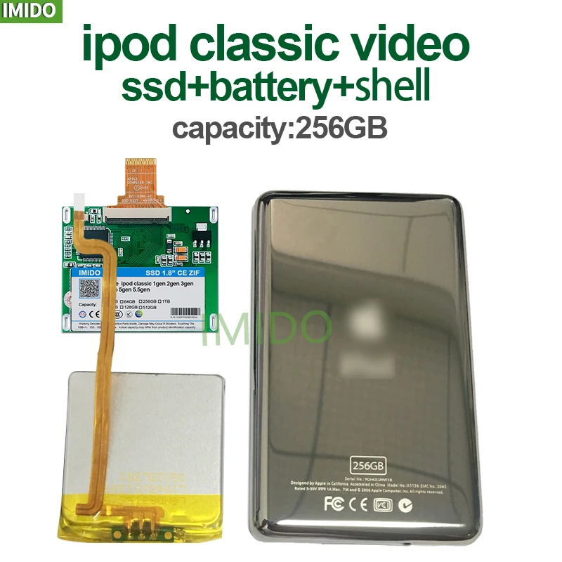 New 256G For Ipod classic 7Gen 7th 160GB Ipod video 5th Replace MK3008GAH MK8010GAH MK1634GAL Ipod HDD hard disk
