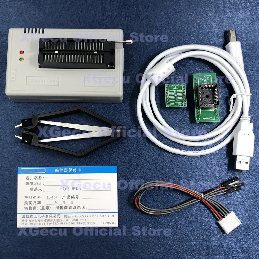 

Черная розетка V11.90 XGecu TL866II Plus, программатор с поддержкой 17276 + IC SPI Flash NAND EEPROM MCU, замена TL866A TL866CS + 2 адаптера