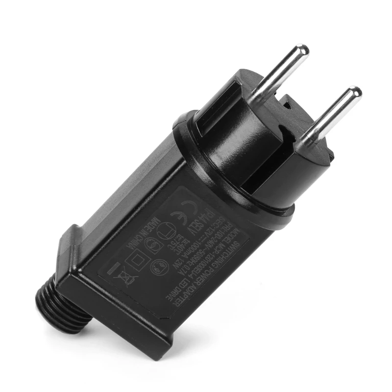 

Waterproof EU Standard IP44 Power Adapter 12V 1A Bright/ Flashing Drive Power for String LED Lights Home Improvement Electrical