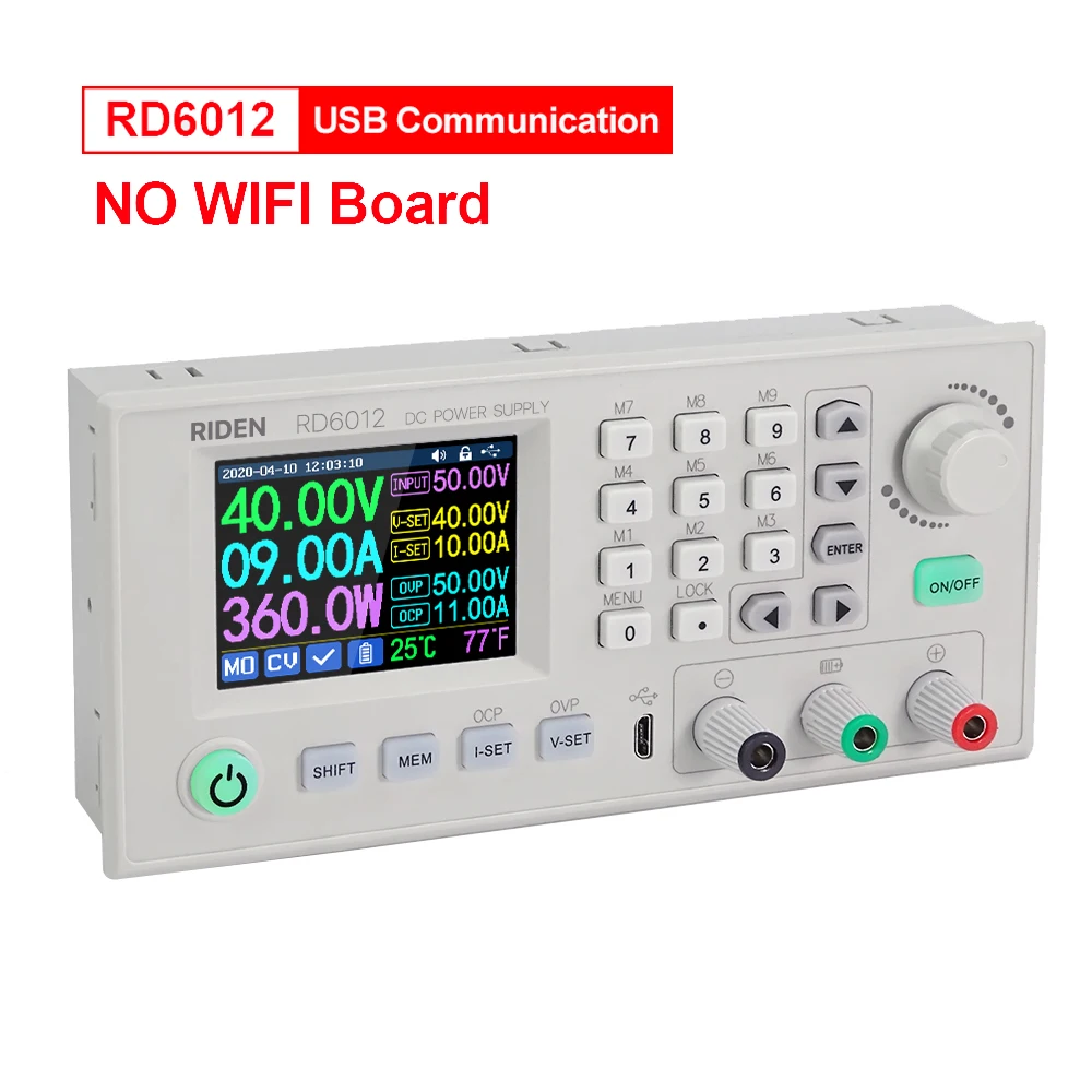 

Понижающий модуль источника питания RD RD6012 RD6012W, USB, Wi-Fi, напряжение постоянного тока, понижающий преобразователь напряжения, вольтметр 60 в 12 А