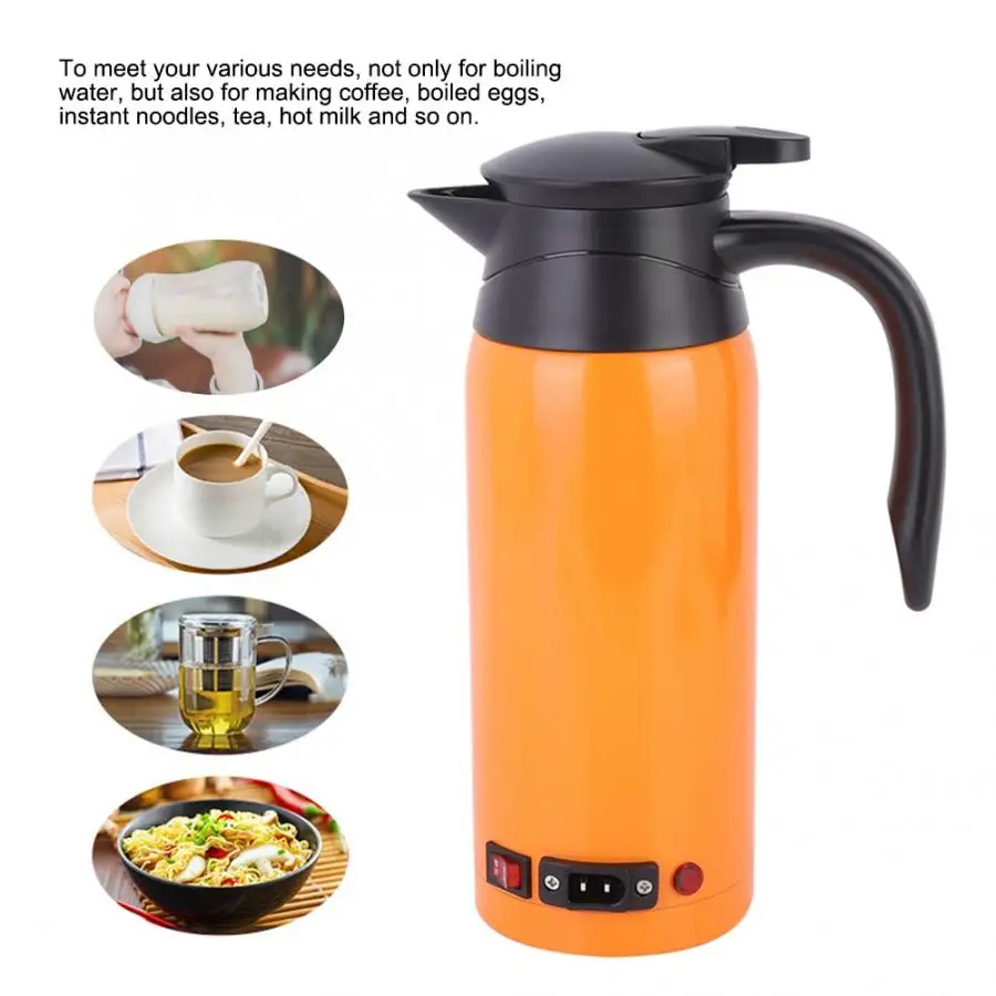 

800ml 12V 24V Large Capacity Portable Electric Kettle Water Heating Mug for Truck Car Use New