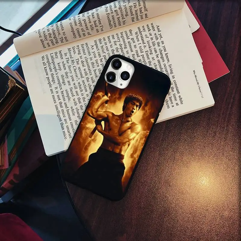 

Bruce Lee Chinese Kungfu Taekwondo Phone Case for iPhone 11 12 pro XS MAX 8 7 6 6S Plus X 5S SE 2020 XR Soft silicone Shell